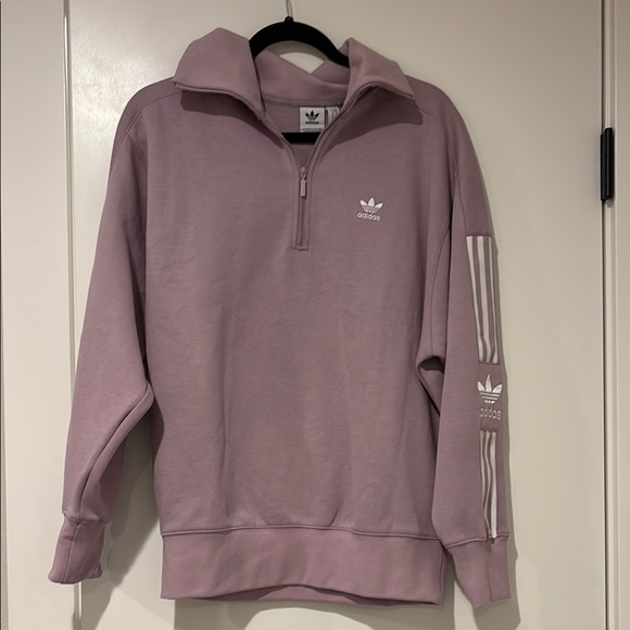 adidas Other - Adidas Purple Half-Zip Sweater